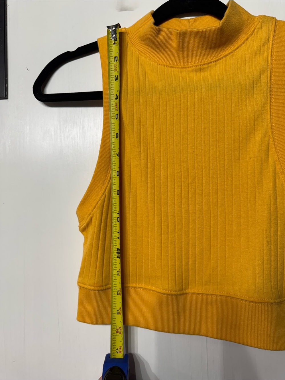 Forever 21 Yellow Ribbed Mock-Neck Crop Top - Picture 5 of 5